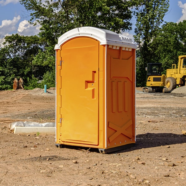 how often are the portable restrooms cleaned and serviced during a rental period in Dunn